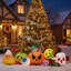 7 décorations d'Halloween gonflables 7 pièces, décorations d'Halloween d'extérieur avec lumières DEL pour la cour