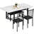 4-Piece Drop Leaf Dining Table Set For 3-6, 59" Extendable Kitchen Table Set With 1 Upholstered Bench & 2 Backrest Chairs, Modern Breakfast Dinette Table Set With Drop Leaf For Small Space-903225469