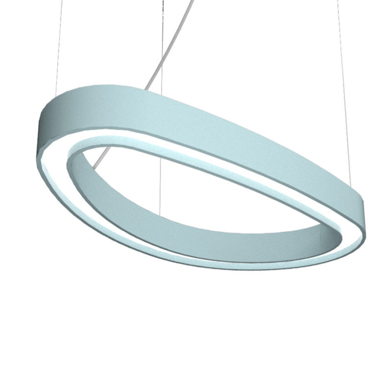 1 - Light LED Pendant, Imbuia, 1.95" H x 54.6" W x 29.45" D