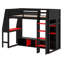Lit mezzanine avec bureau Gaming