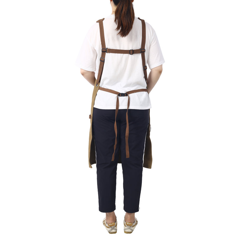 Tablier robuste en toile à couverture complète pour le travail du bois, ajustable pour les ateliers et les garages