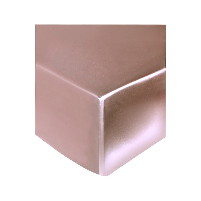 Signature Silk Machine Plain Woven Weave Fitted Sheet, Queen Fitted Sheet, Plain Vintage Pink