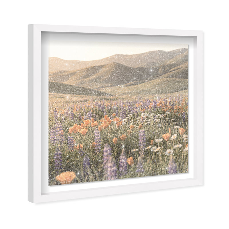 Lavender Hill Print by Oliver Gal, White Shadowbox, 41.5"H x 41.5"W