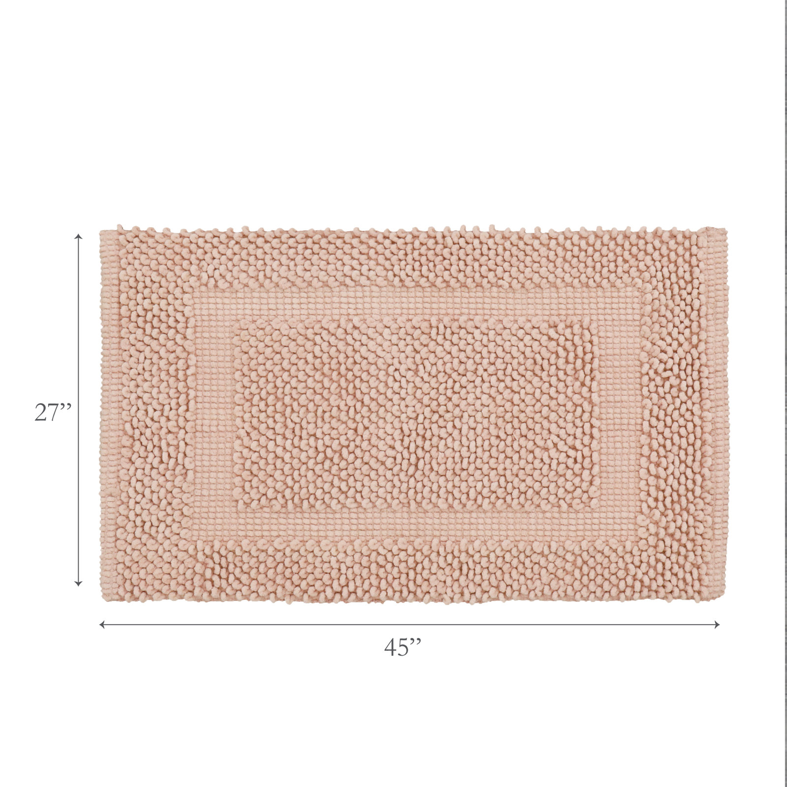 Payten Cotton Bath Mat, Dusty Rose, Single - 27"W x 45"L