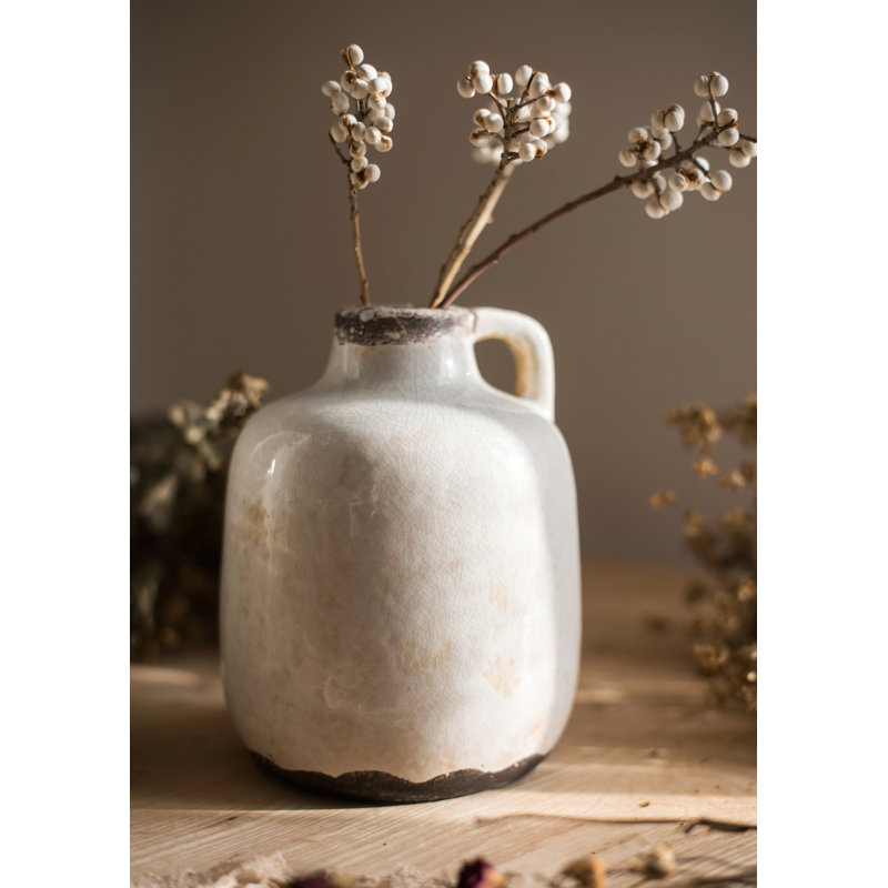 Aleksei Handmade Ceramic Table Vase, 7.1"