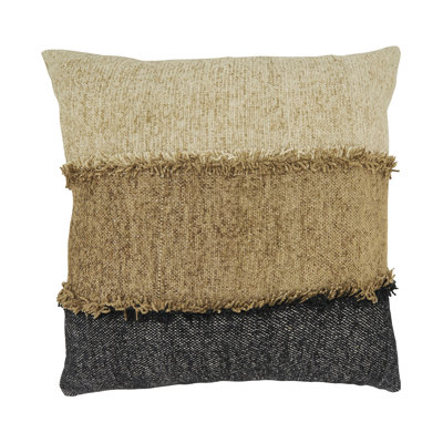 Color Band Fringe Pillow