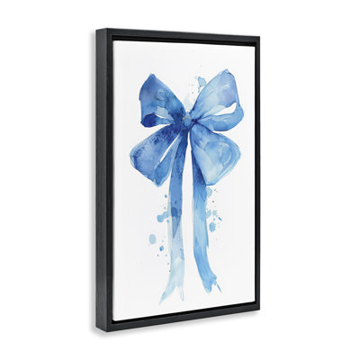 Cadre flottant bleu avec aquarelle, conception par LSR Design Studio