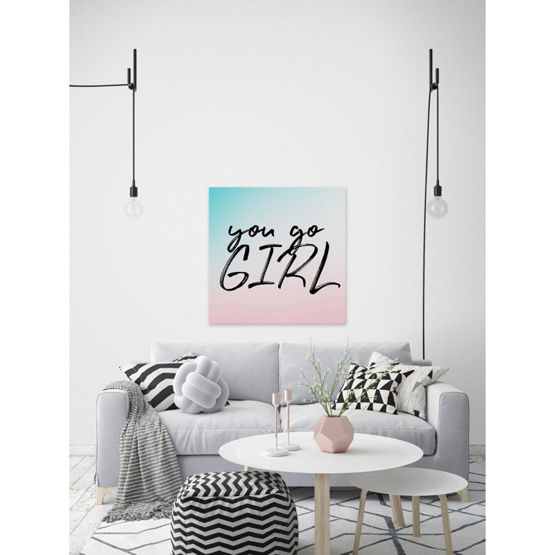 You Go Girl - Wrapped Canvas Print, 20cm H x 20cm W