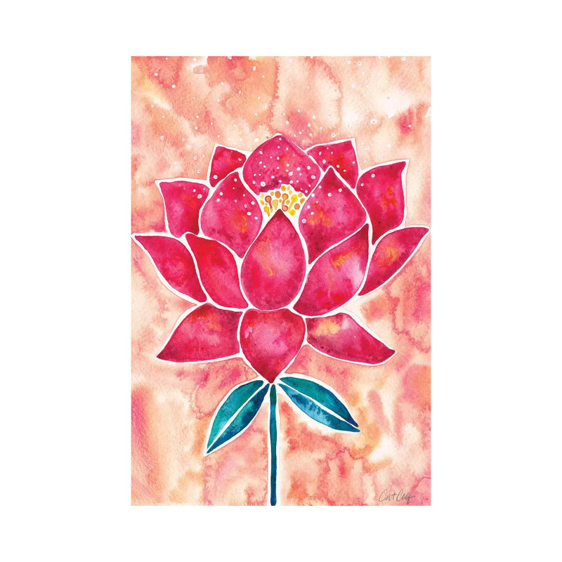 Strickler pêche fond magenta fleur de lotus, 18 po x 12 po x 1,5 po