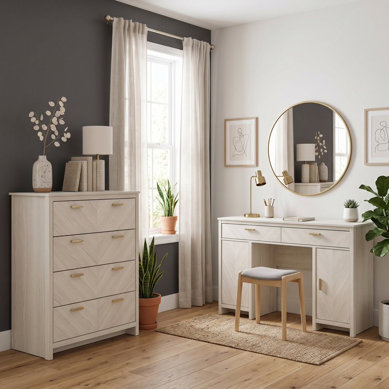 Bonny 2 Piece Bedroom Storage Set, New White
