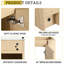 Meuble-lavabo de 40 po avec fonction murale, lavabo en céramique blanche, tablettes de rangement, porte à fermeture en douceur, contreplaqué en chêne américain pour une meilleure organisation, petites charnières de fermeture, 45 cachées-129959511