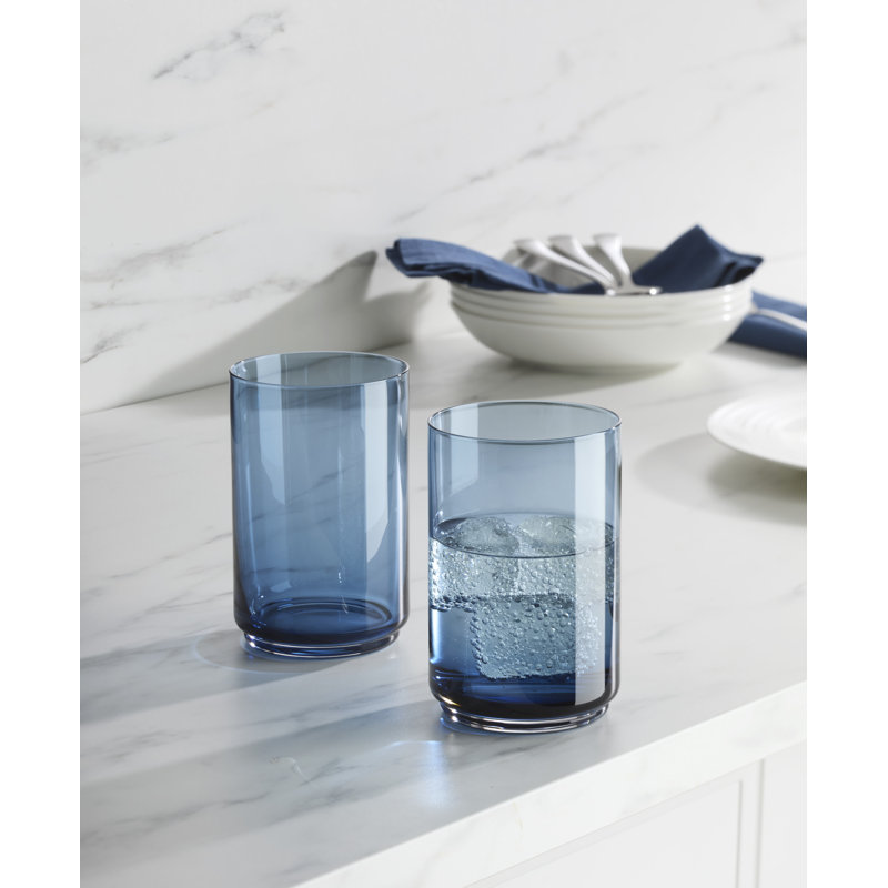 Ensemble de 4 glacières empilables Lenox Tuscany, Bleu, 17 oz