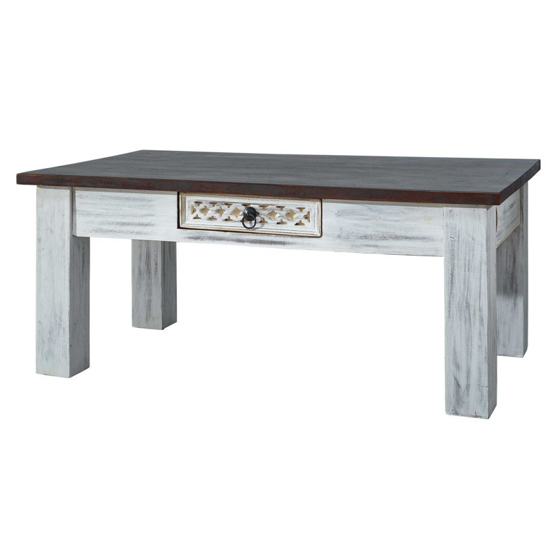 Castle-Antik Solid Wood Four Leg Coffee Table with Storage