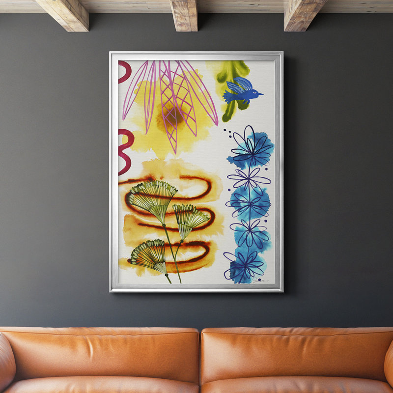 Flower Power I, reproduction encadrée de qualité supérieure, prête à être accrochée, H 24,5 po x l 18,5 po x P 1 po