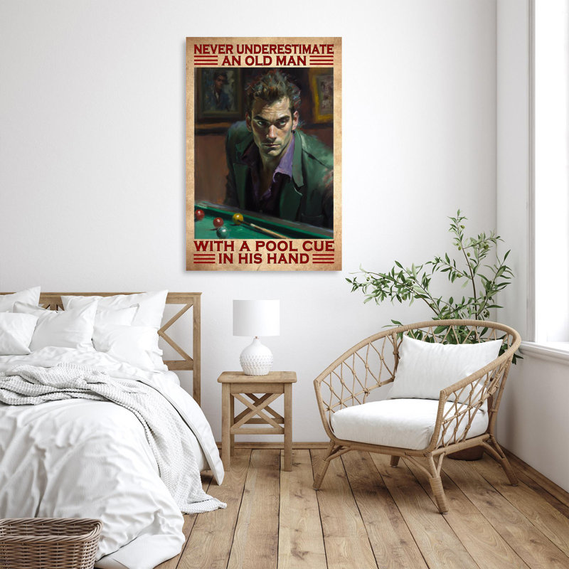 Avec une queue de billard dans la main - 1 pièce rectangulaire avec une queue de billard dans la main