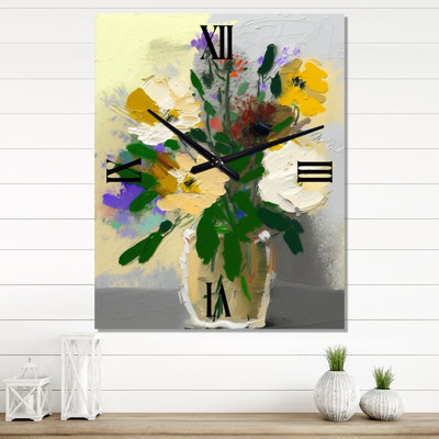 Jelyn - Horloge murale moderne florale