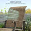 Fauteuil oscillant d'extérieur, fauteuil de patio avec structure en acier, brun mélangé