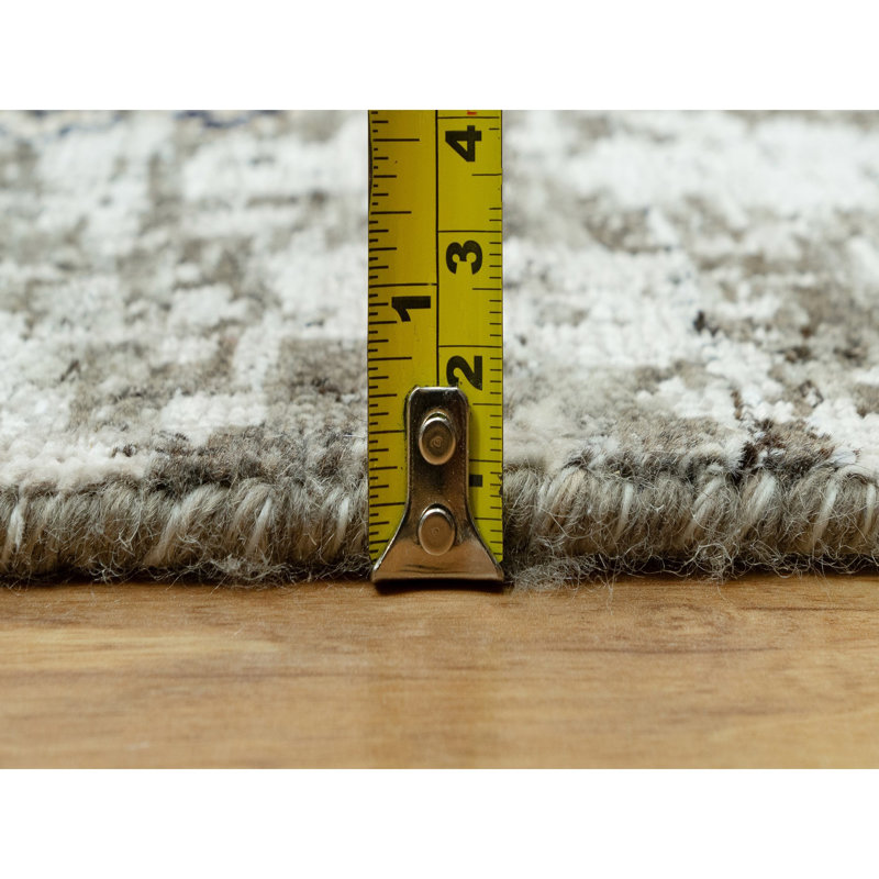Brytany One-of-a-Kind Rectangle 9' X 12' New Age Wool Area Rug Gray