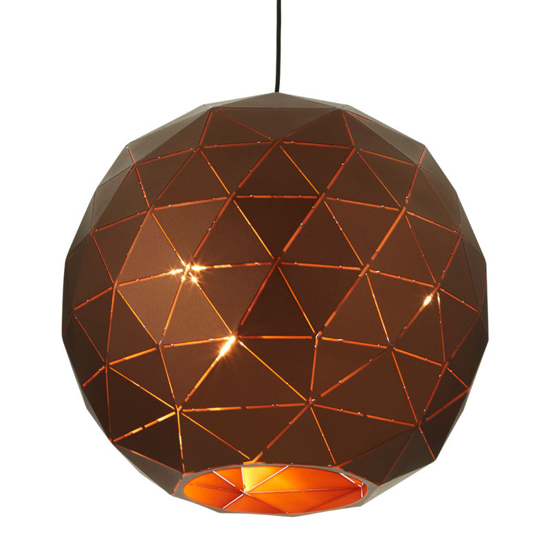 Cosima 3 - Light Geometric Pendant, Black, Coffee/Cold