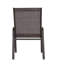 Ensemble de chaises de patio 4 pièces, chaises de camping d'extérieur en tissu respirant PVC-coated polyester, accoudoirs et dossier haut, peu encombrant, brun