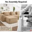 Canapé modulaire modulaire à 4 places en forme de U sans os, canapé modulaire Cloud avec assise profonde, canapé modulaire moderne à 4 places avec 2 repose-pieds mobiles, tissu en velours côtelé-1629194609-1629194622
