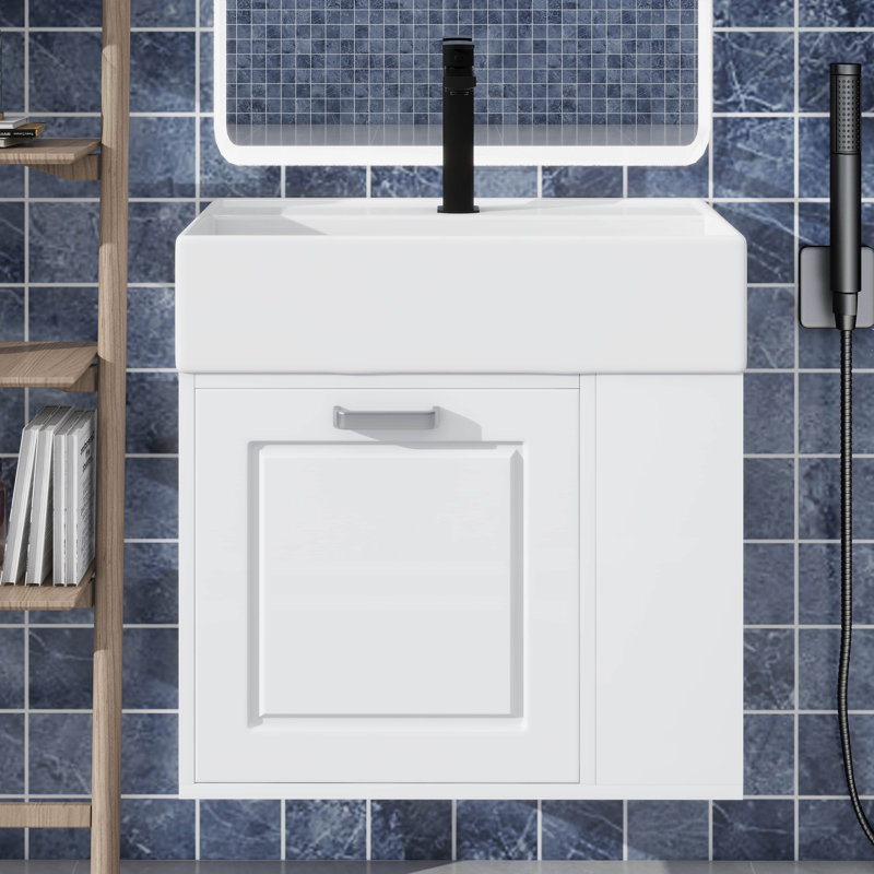 Meuble-lavabo mural 21,8 po, Blanc