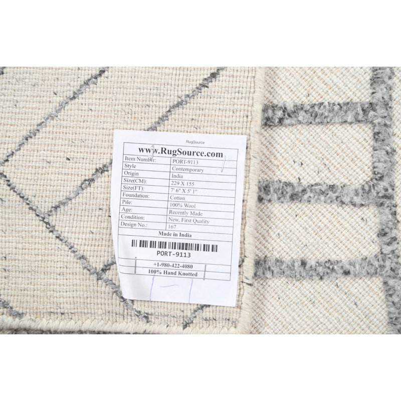 Rameesha One-of-a-Kind 5'1'' X 7'6'' New Age Wool Area Rug in
