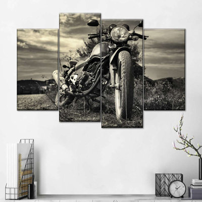 Ensemble de 4 pièces d'extérieur pour moto rétro sur toile