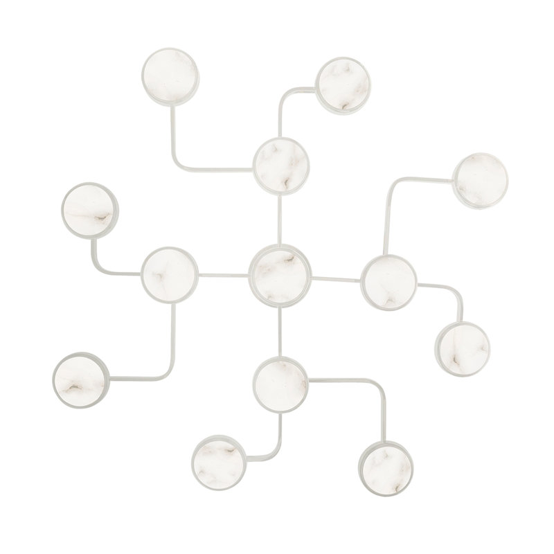 Meander 13 Light LED Chandelier, Polished Nickel