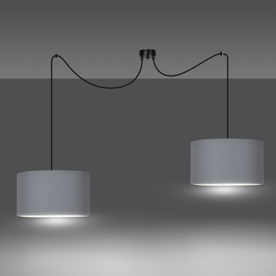 Pascua 2 - Light Black Drum Pendant
