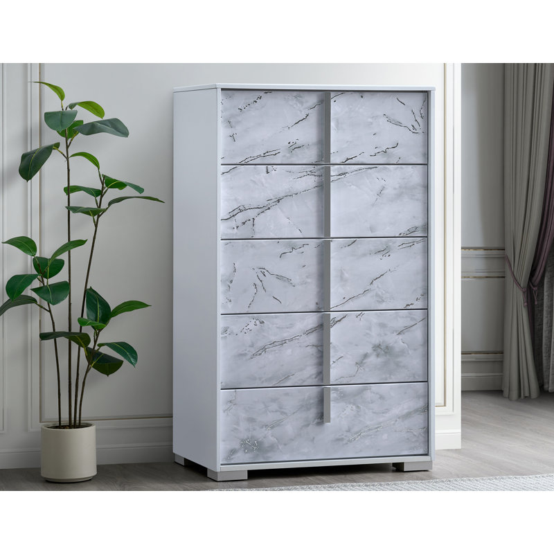 Commode de chambre 5 tiroirs Lunigiana