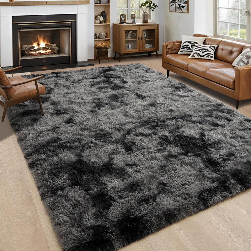 Caleta Machine Tufted Polyester Rug, Rectangle 245 x 305 cm, Dark Grey