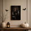 «Three Skeleton Gentlemen in Formal Suits and Halloween», art mural sur toile-2039006312