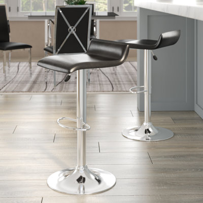 Denada Swivel Upholstered Adjustable Height Counter Stool