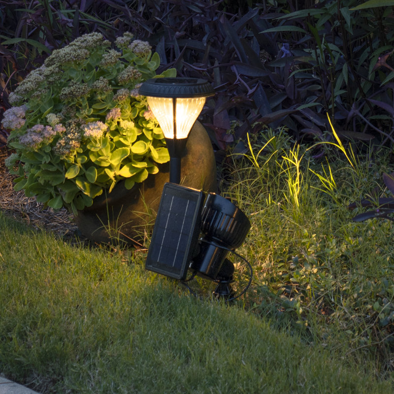 Progressive Bright White LED Solar Garden Spotlight, Cast Aluminum