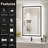 Super Bright Bathroom Vanity Mirror, LED Lighted Mirror with Frontlit & Backlit, 3 Color Temperature and Anti-Fog Wall Mirror Aluminum Alloy Frame Mirror-1295061629-1307897648