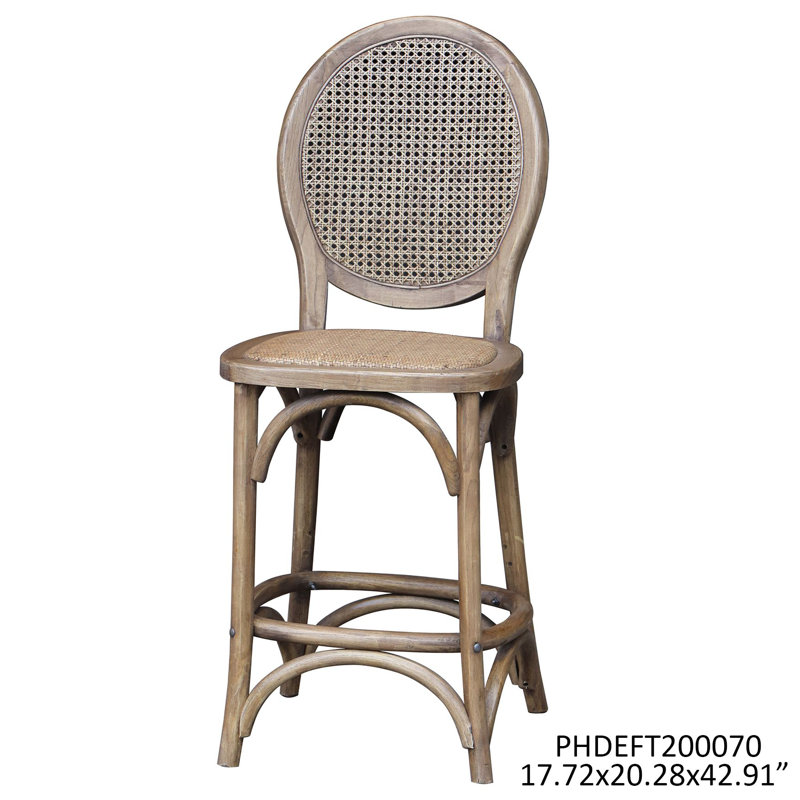Cane Back Counter Stool