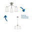 Lustre classique / traditionnel 3 lumières Shanka-88566770
