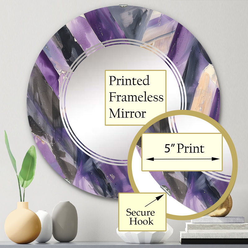 Miroir mural géométrique Glacier, H 23,6 po x l 23,6 po
