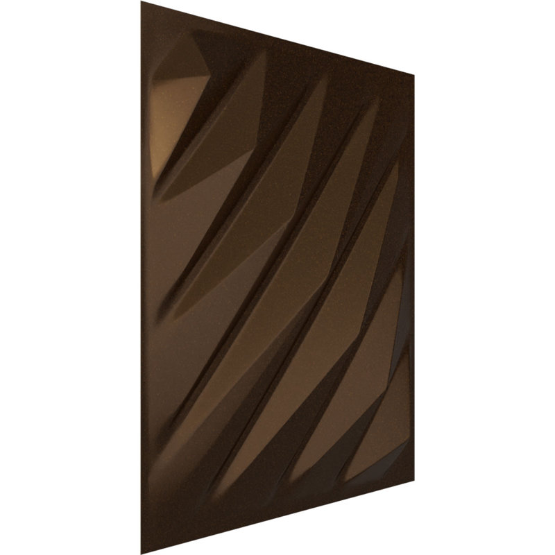 Panneau mural décoratif 3D en forme de flèche l 19 5/8 po x H 19 5/8 po, universel métallique (couvre 2,67 pieds carrés)