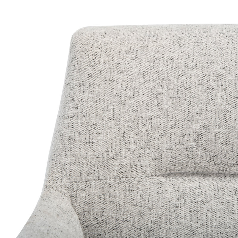Achilina Upholstered Armchair, Light Gray, Black