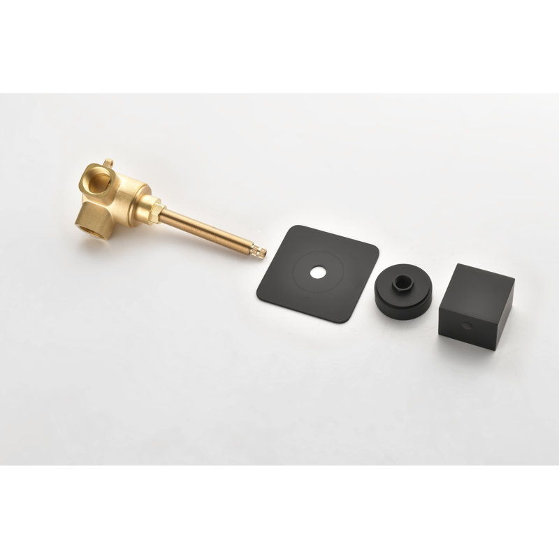 3/4" Extra High Flow Shower Volume Regulating Controller Adjuster - Matt Black, Brass, With Adjustable Handle For Precise And Control Cast Metal,