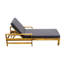 Chaise longue d'extérieur à dossier réglable en bois d'acacia-533018302