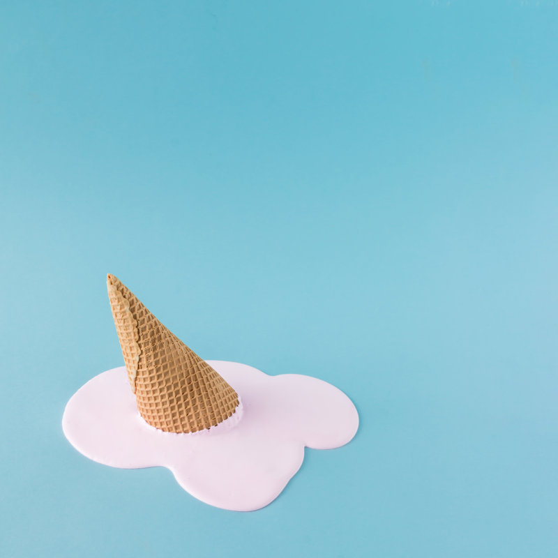 Ice Cream - Wrapped Canvas Print, 30cm H x 30cm W x 3.8cm D