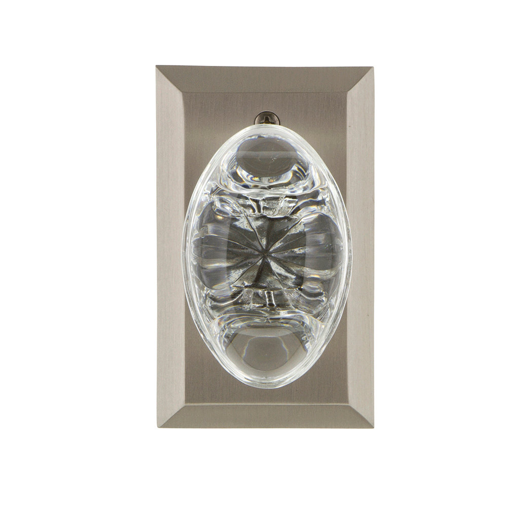 Studio Plate with Oval Clear Crystal Door Knob Nostalgic Warehouse