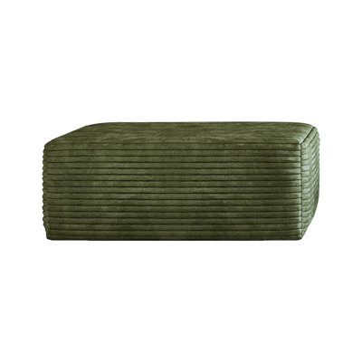 Repose-pieds pour canapé, aucun assemblage requis, vert (tissu velours côtelé moelleux)