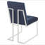 Ensemble de chaises bleues et chromées à dossier capitonné (ensemble de 2)