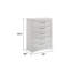 Commode 5 tiroirs en bois blanc Blanca