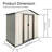 Outdoor Garden Tool Shed 5Ftx3ft With New Design In Cream White And Brown, Aluminum Alloy Frame For Sturdiness, Ventilated To Keep Items Dry Fresh, Overlapping Wall Panels Weather Resistance, Comes-122098245-122098241