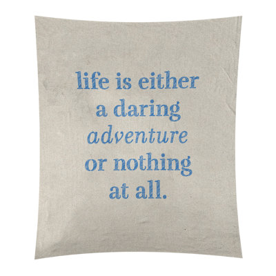 Tapisserie en polyester "life quote" adventure